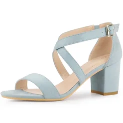 Perphy Women's Crisscross Strap Open-Toe Chunky Heels -Bearpaw Shoes Shop GUEST 37791f83 d91b 45e7 afe1 e9e6dc1ea0bc