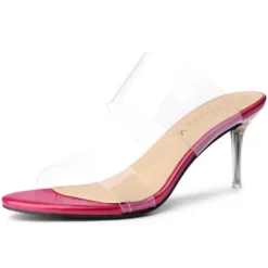 Allegra K Women's Clear Slide Stiletto Heels Sandals -Bearpaw Shoes Shop GUEST 39124771 d4fc 4a88 8af6 67b2151f38f3