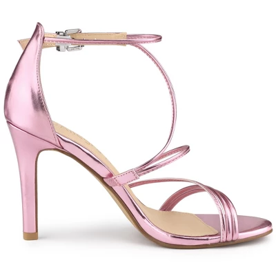 Allegra K Women's Party Strappy Stiletto High Heels Sandals 7 Allegra K Women's Party Strappy Stiletto High Heels Sandals - Image 5