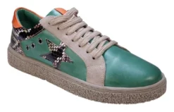 Cools 21 Charlee Snake Skin Two-Tone Star Motif Lace Up Sneakers -Bearpaw Shoes Shop GUEST 3bfe237b d902 4055 a863 59ff40bd55ea