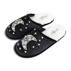 Jessica Simpson Women's Velour Slip-On Moon & Star Embellished Slipper -Bearpaw Shoes Shop GUEST 3f284dbf adcd 4a42 9652 c9440e80480a