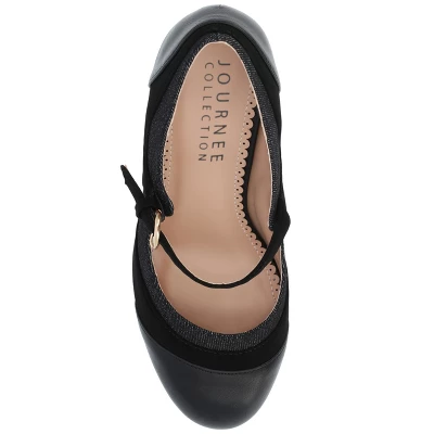 Journee Collection Womens Siri Round Toe Mid Block Heel Pumps 5 Journee Collection Womens Siri Round Toe Mid Block Heel Pumps - Image 3