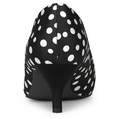 Allegra K Women's Pointed Toe Polka Dots Stiletto Heels Pumps 5 Allegra K Women's Pointed Toe Polka Dots Stiletto Heels Pumps - Image 3