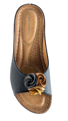 GC Shoes Sydney Flower Comfort Slide Wedge Sandals 5 GC Shoes Sydney Flower Comfort Slide Wedge Sandals - Image 3