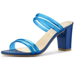 Allegra K Women's Clear Strappy Slide Mule Block Heel Sandal -Bearpaw Shoes Shop GUEST 41f4de03 057e 4406 bc61 619b9a88e026