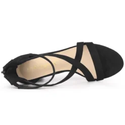 Allegra K Women's Crisscross Ankle Strap Chunky Heel Sandals -Bearpaw Shoes Shop GUEST 4253ba7e bc98 49d4 b56a 44c7c5a62bde