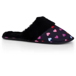 Women's EXTRA WIDE FIT Ellie Print Slipper - Black Heart | CLOUDWALKERS 7 Women's EXTRA WIDE FIT Ellie Print Slipper - Black Heart | CLOUDWALKERS -Bearpaw Shoes Shop GUEST 4476b008 5212 457b affb 92a19dfbc80b