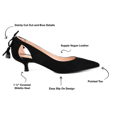Journee Collection Womens Bindi Pointed Toe Kitten Heel Pumps 9 Journee Collection Womens Bindi Pointed Toe Kitten Heel Pumps - Image 7