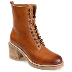 Journee Signature Womens Genuine Leather Malle Round Toe Stacked Combat Booties -Bearpaw Shoes Shop GUEST 46fc6f8c 3692 41a5 b8d6 84ce96bff1fa