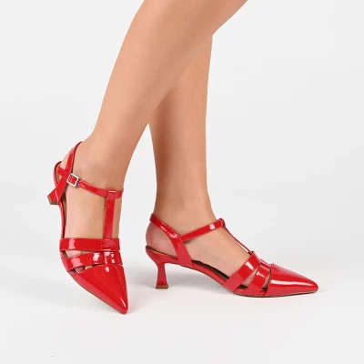 Journee Collection Womens Jazlynn Buckle Kitten Heel Pointed Toe Pumps 10 Journee Collection Womens Jazlynn Buckle Kitten Heel Pointed Toe Pumps - Image 8