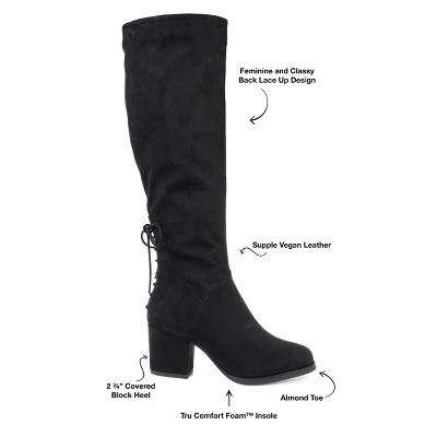 Journee Collection Womens Leeda Tru Comfort Foam Wide Calf Block Heel Knee High Boots 9 Journee Collection Womens Leeda Tru Comfort Foam Wide Calf Block Heel Knee High Boots - Image 7