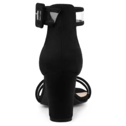 Allegra K Women's Clear Ankle Strap Chunky Heels Sandals -Bearpaw Shoes Shop GUEST 48daa088 8c32 4b21 b24f b727d064d72e