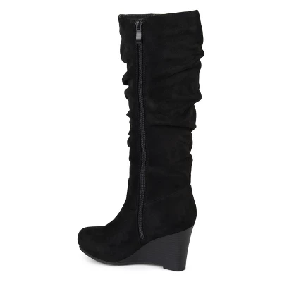 Journee Collection Womens Haze Wedge Knee High Boots 8 Journee Collection Womens Haze Wedge Knee High Boots - Image 6