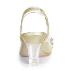 Allegra K Women's Clear Slingback Flower Rhinestone Peep Toe Heels Sandals -Bearpaw Shoes Shop GUEST 493f6b41 e1e7 46d3 9d67 05a426980d75