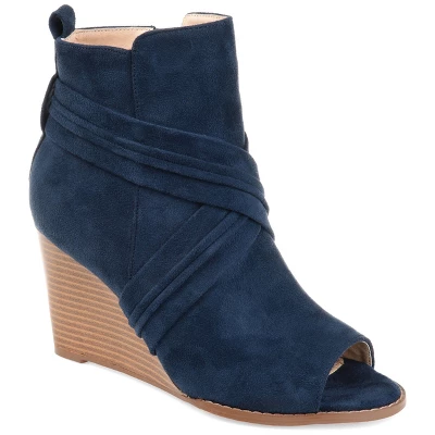 Journee Collection Womens Sabeena Inside Zip Open Toe Wedge Booties 12 Journee Collection Womens Sabeena Inside Zip Open Toe Wedge Booties - Image 10