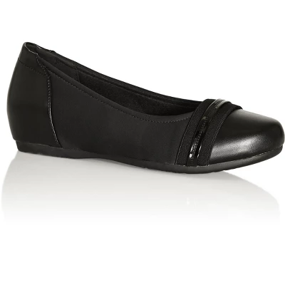 Women's WIDE FIT Marlie Ballet Flat - Black | CLOUDWALKERS 7 Women's WIDE FIT Marlie Ballet Flat - Black | CLOUDWALKERS - Image 5