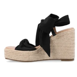 Journee Collection Womens Surria Tru Comfort Foam Espadrille Platform Wedge Sandals