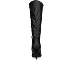 Allegra K Women's Pointy Toe Buckle Decor Side Zip Stiletto Heel Knee High Boots -Bearpaw Shoes Shop GUEST 4d379db7 2859 456a 956e d12c4ef0087d