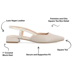 Journee Collection Womens Paislee Sling Back Block Heel Square Toe Flats -Bearpaw Shoes Shop GUEST 4f88ed6e 45c9 4caa 85d1 93a87f08bc45