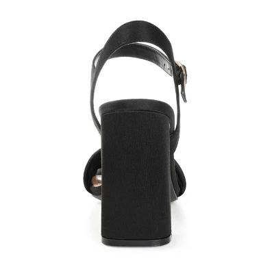 Journee Collection Womens Skiler Tru Comfort Foam Open Square Toe Block Heel Sandals 4 Journee Collection Womens Skiler Tru Comfort Foam Open Square Toe Block Heel Sandals - Image 2