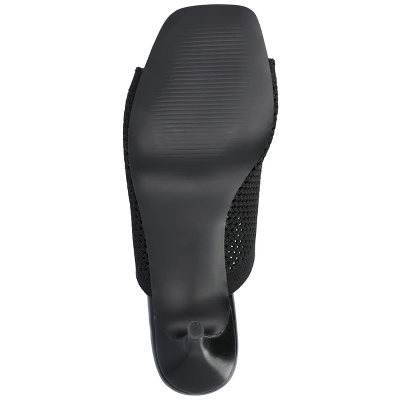 Journee Collection Womens Leighton Soft Knit Slip On Open Toe Pumps 6 Journee Collection Womens Leighton Soft Knit Slip On Open Toe Pumps - Image 4