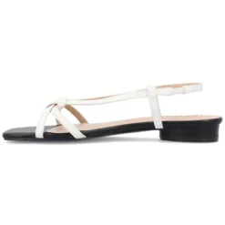 Journee Collection Womens Bridget Sling Back Low Block Heel Sandals