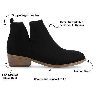 Journee Collection Womens Rimi Pull On Stacked Heel Booties 9 Journee Collection Womens Rimi Pull On Stacked Heel Booties - Image 7