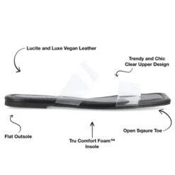 Journee Collection Womens Amata Tru Comfort Foam Lucite Strap Slide Sandals -Bearpaw Shoes Shop GUEST 5895b483 07e6 4590 8d2d f9fcf3d6dc39