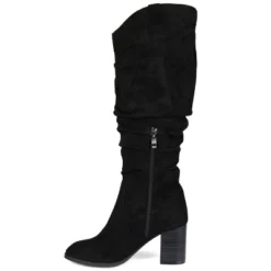 Journee Collection Womens Aneil Wide Calf Stacked Heel Knee High Boots
