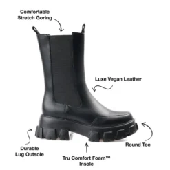 Journee Collection Womens Vista Tru Comfort Foam Pull On Block Heel Booties -Bearpaw Shoes Shop GUEST 58a87089 1b68 4d7f a192 739826ad75f1