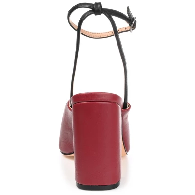 Journee Collection Womens Calypso Buckle Ankle Strap Block Heel Sandals 4 Journee Collection Womens Calypso Buckle Ankle Strap Block Heel Sandals - Image 2