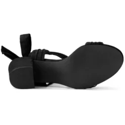 Allegra K Women's Open Toe Ankle Tie Back Block Heels Sandals -Bearpaw Shoes Shop GUEST 5b494ade 975b 41a4 b392 f1a0986e4e88