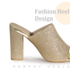 Perphy Women's Glitter Slip-on Chunky Heels Mule Sandal -Bearpaw Shoes Shop GUEST 5b833766 9cb7 45ec 9d0e 5d6516fc2f39