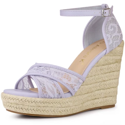 Allegra K Women's Ankle Strap Espadrille Wedge Heel Wedge Sandals 19 Allegra K Women's Ankle Strap Espadrille Wedge Heel Wedge Sandals - Image 17