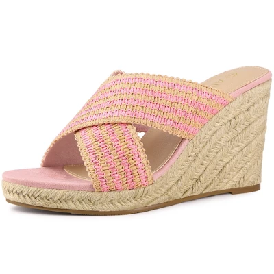 Allegra K Women's Espadrilles Wedges Slide Wedge Sandals 10 Allegra K Women's Espadrilles Wedges Slide Wedge Sandals - Image 8
