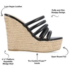 Journee Collection Womens Cynthie Tru Comfort Foam Slip On Espadrille Wedge Sandals -Bearpaw Shoes Shop GUEST 5dffe424 0f13 4a56 9199 322993ea5265
