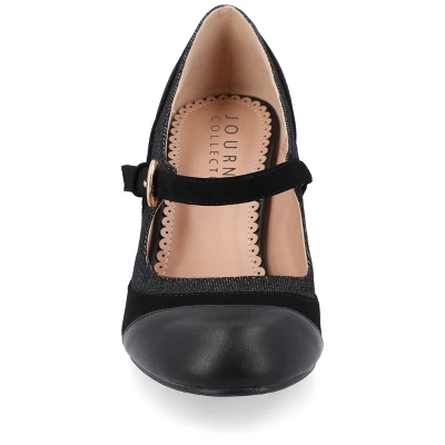 Journee Collection Womens Siri Round Toe Mid Block Heel Pumps 7 Journee Collection Womens Siri Round Toe Mid Block Heel Pumps - Image 5