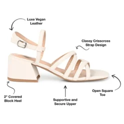 Journee Collection Womens Kempsy Open Square Toe Block Heel Sandals -Bearpaw Shoes Shop GUEST 6053d8b5 3510 4473 9315 08f5e1021459