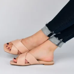 Journee Collection Womens Carlotta Slide Flat Sandals -Bearpaw Shoes Shop GUEST 606e53dc 4cda 4556 9b65 ee2ee8da45df