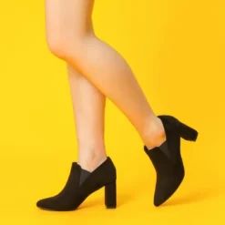 Perphy Women's Pointy Toe Slip On Chunky Heels Ankle Booties -Bearpaw Shoes Shop GUEST 60a9656a 7894 436c 805e 49349fe7d751