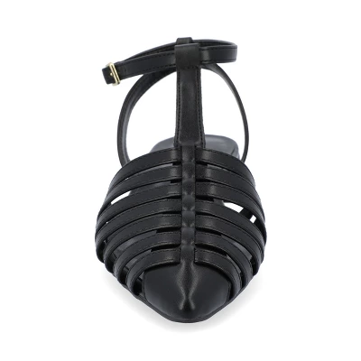 Journee Collection Womens Alivia Ankle Strap Block Heel Pointed Toe Flats 7 Journee Collection Womens Alivia Ankle Strap Block Heel Pointed Toe Flats - Image 5