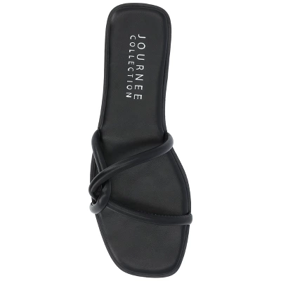 Journee Collection Womens Lauda Tru Comfort Foam Vegan Leather Slip On Sandals 5 Journee Collection Womens Lauda Tru Comfort Foam Vegan Leather Slip On Sandals - Image 3