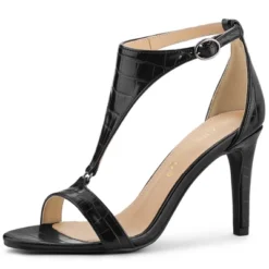 Allegra K Women's T Strap Croc Embossed Stiletto Heel Sandals -Bearpaw Shoes Shop GUEST 626ce0b7 72db 4ee5 ab62 31192d8da9ab