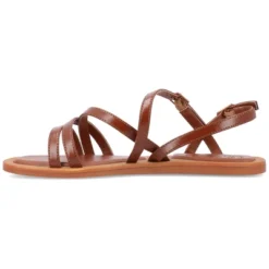 Journee Collection Womens Ennid Tru Comfort Foam Buckle Flat Sandals