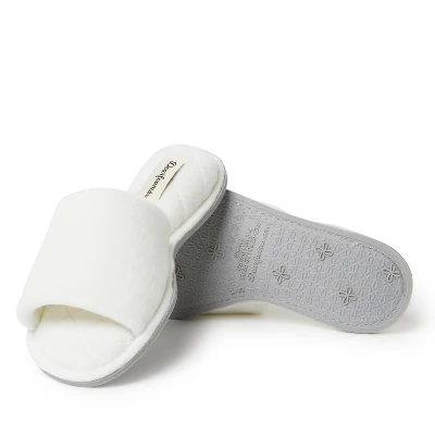 Dearfoams Women's Beatrice Microfiber Velour Slide Slippers 3 Dearfoams Women's Beatrice Microfiber Velour Slide Slippers