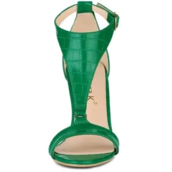 Allegra K Women's T Strap Croc Embossed Stiletto Heel Sandals -Bearpaw Shoes Shop GUEST 64f694d6 0b74 4a34 91c7 72f6800b54d7