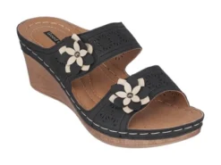 GC Shoes Cie Double Band Perforated Flower Comfort Slide Wedge Sandals 13 GC Shoes Cie Double Band Perforated Flower Comfort Slide Wedge Sandals -Bearpaw Shoes Shop GUEST 64fb74c2 f7f0 4d24 970a efc814916884
