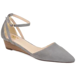 Journee Collection Womens Arkie Buckle Pointed Toe Sliver Wedge -Bearpaw Shoes Shop GUEST 667ab463 fe83 447b bc19 6b11c36df971