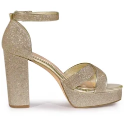 Perphy Women's Glitter Crisscross Strap Chunky Platform Heels -Bearpaw Shoes Shop GUEST 6696a7aa fea7 4a9b 95db 72d7b0a654fa