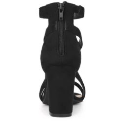 Allegra K Women's Crisscross Ankle Strap Chunky Heel Sandals -Bearpaw Shoes Shop GUEST 66c5fd4a 7929 4614 b8db 3de764348bbf